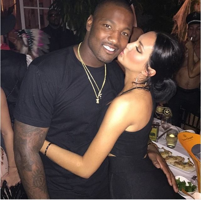 NFL player Shaun Phillips with Natalie Halcro 