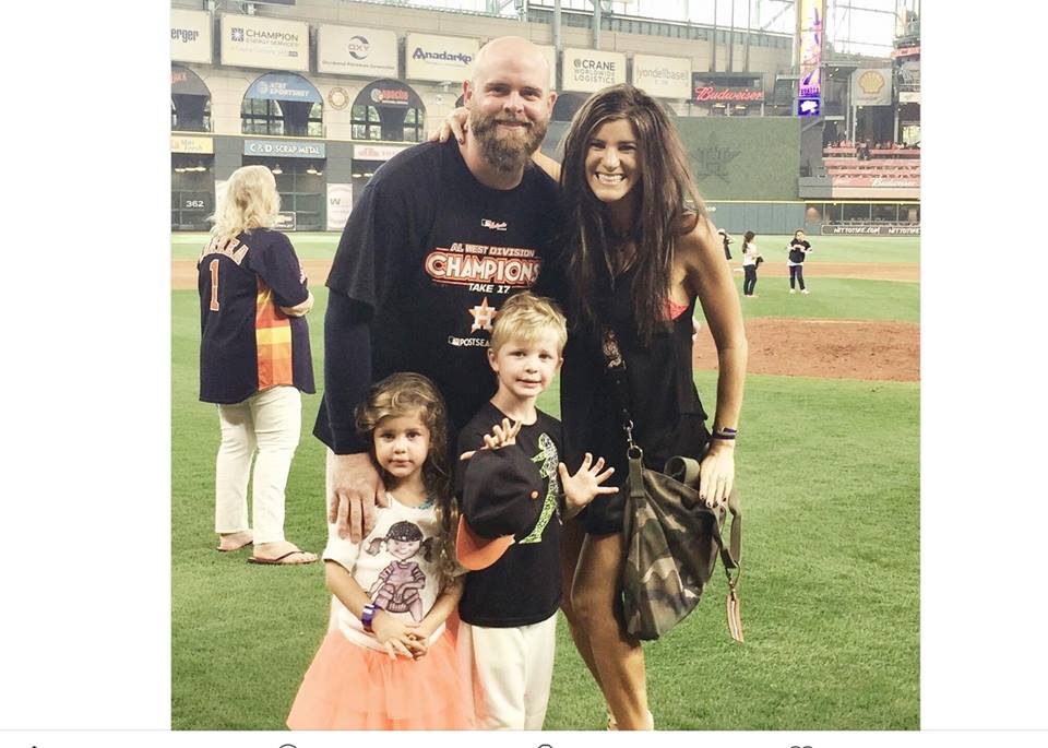 Brian McCann and his wife Ashley McCann at a news conference at