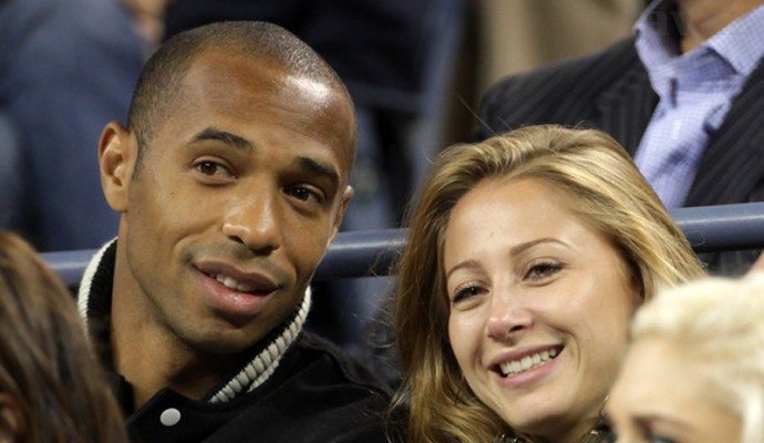 Theirry Henry and his girlfriend Andrea Rajacic