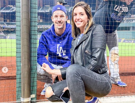 Walker Buehler and wife McKenzie Marcinek were seen leaving The Nice Guy  nightclub in West Hollywood 