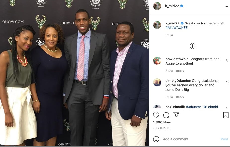 Khris Middleton's Pretty Girlfriend Samantha (Bio, Wiki)