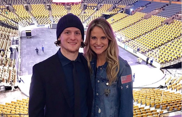 NHL WAGs — David Pastrnak and Adela Zahrajova