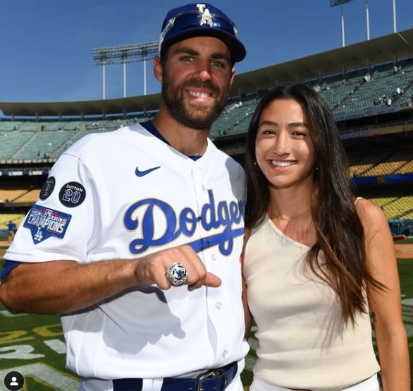 Mary Keller, fiancee of Chris Taylor of the Los Angeles Dodgers, and